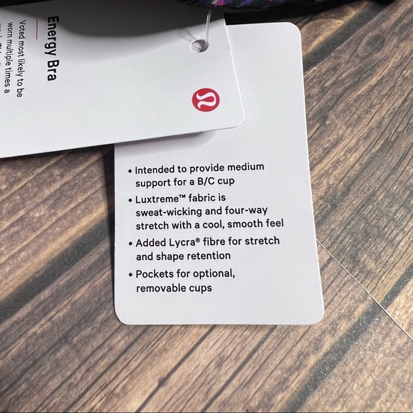 Lululemon Energy Bra Luxtreme NWT Size 4 Black Blue SMMI *Limited Edition* - Picture 9 of 14